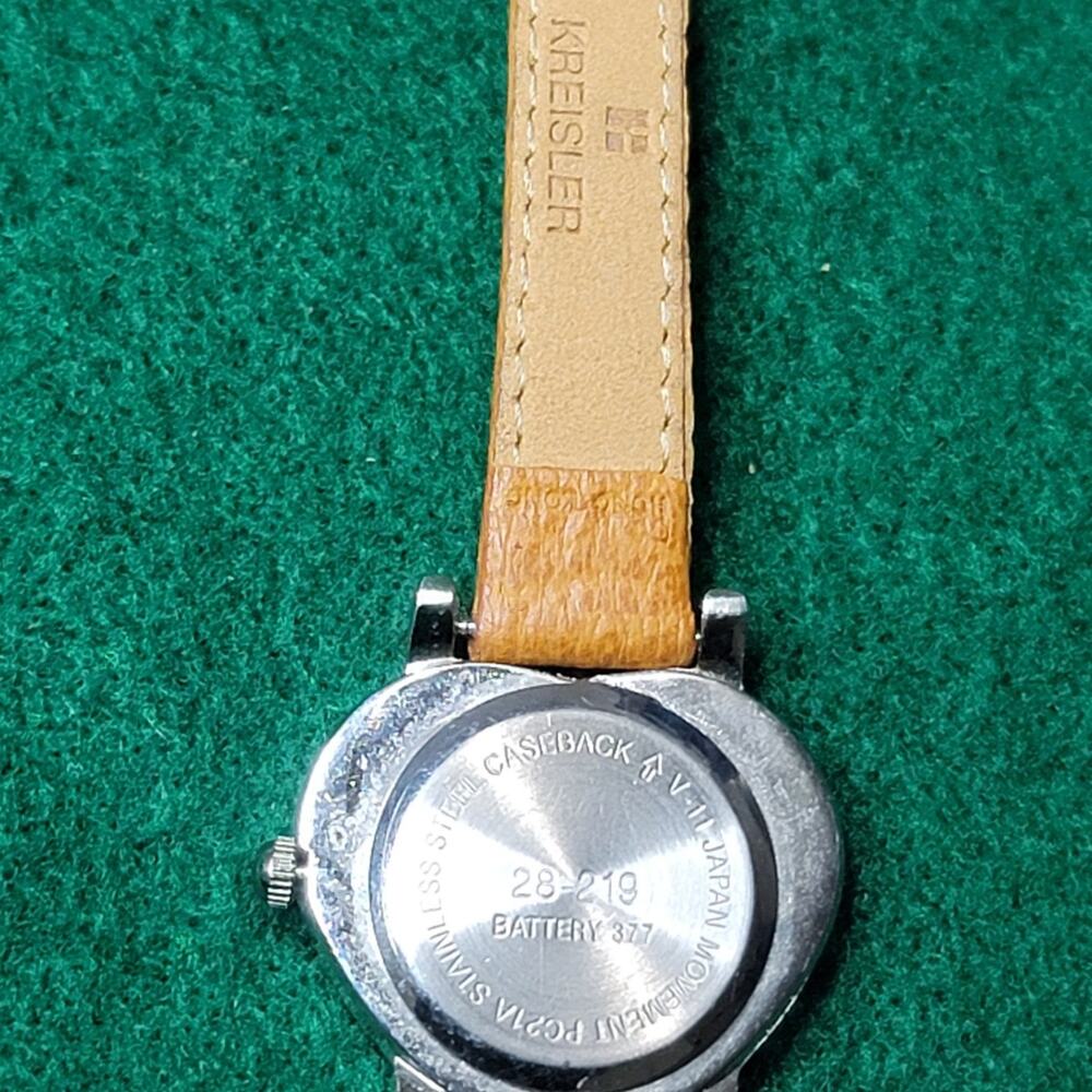 Vtg Heart Shaped Rhinestone Watch - Picture 5 of 6